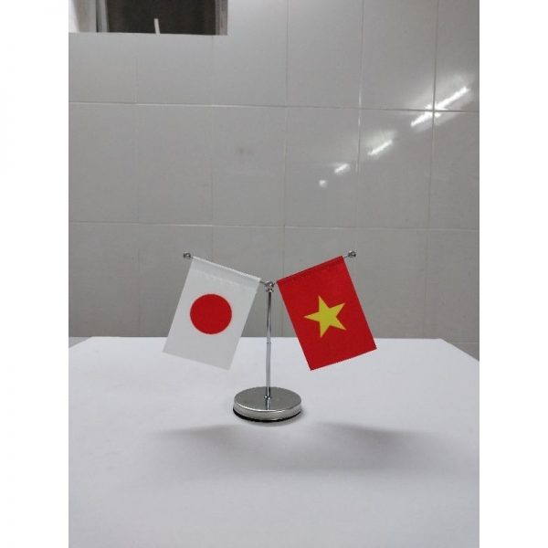 Bộ Cờ Để Bàn Mini Việt Nam – Nhật Bản (Chân Đế Kim Loại Trắng)