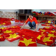 Cờ Tổ Quốc Đủ Cỡ Vải Sa Tanh Siêu Bền Giá Rẻ