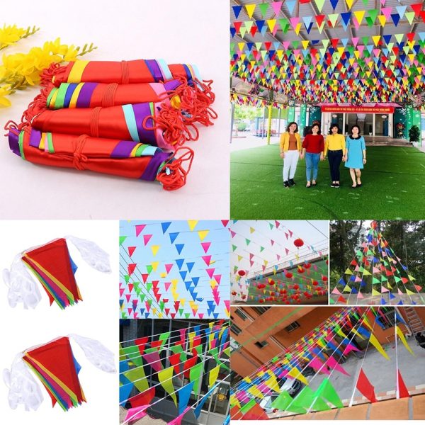 Dây cờ phướn nhiều màu dài 100m