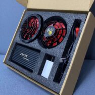 Bộ Pin + Áo Điều Hòa Japan – Pin 50.000mAh 18V, 2 Quạt 9 Cánh Làm Mát Mạnh, Hoạt Động 12–18 Giờ, Fullbox Sạc Chính Hãng