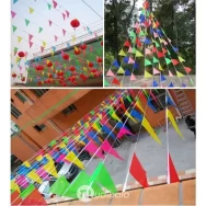 Dây cờ phướn nhiều màu dài 100m