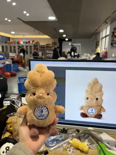 brand mascot logo badge plush